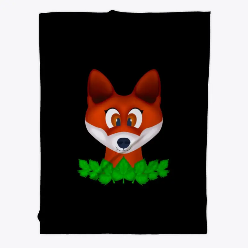 Cute Woodland Fox Fleece Blanket