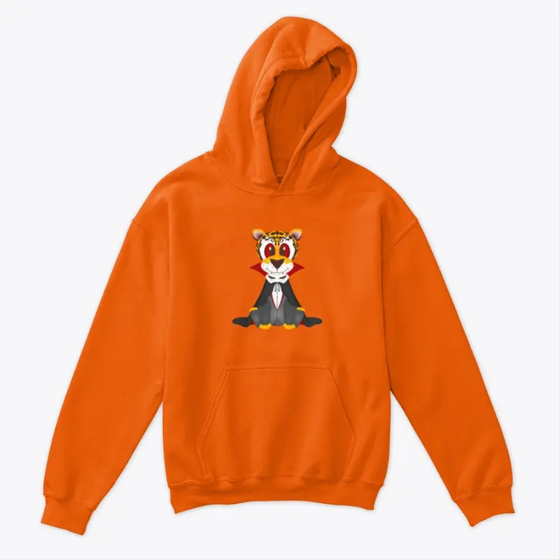 Halloween Tiger Vampire Kids Hoodie