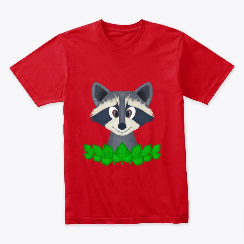 Cute Woodland Racoon Men's Premium Tee