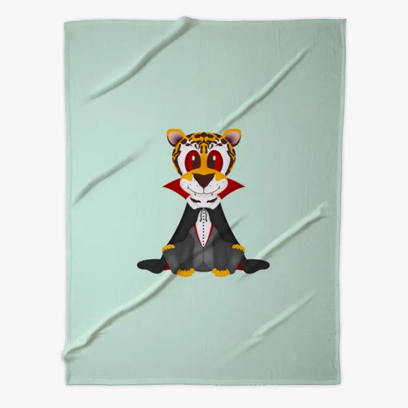 Halloween Tiger Vampire Blanket