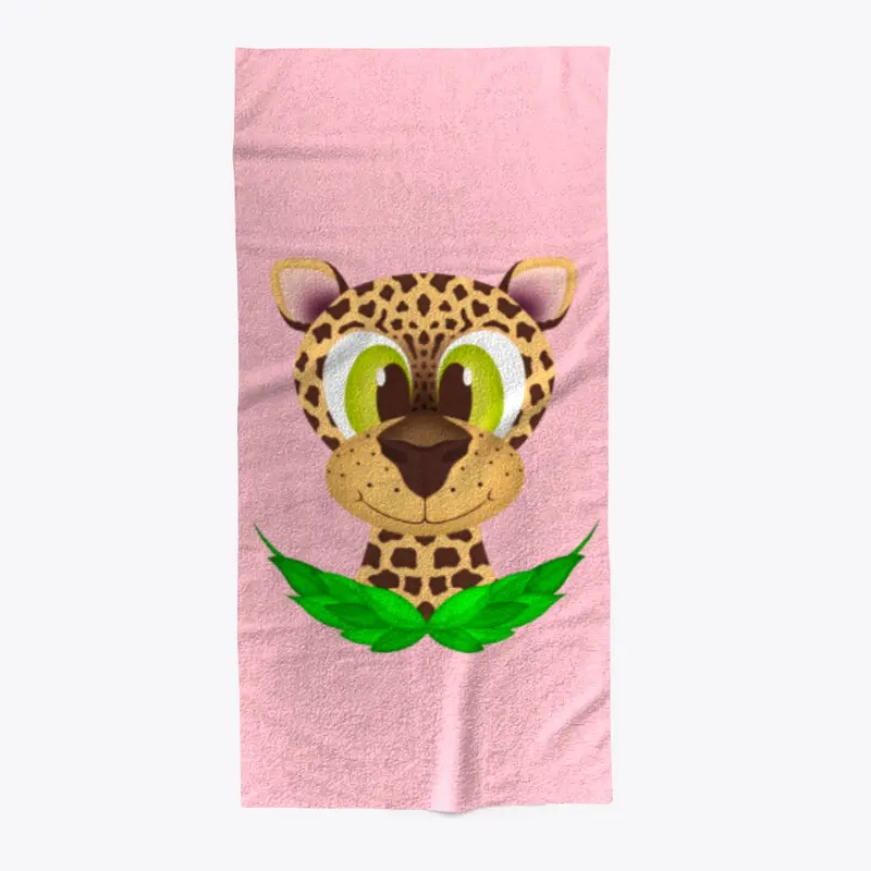 Cute Leopard Beach Towel