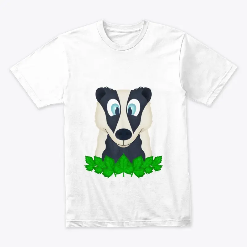 Cute Woodland Badger Men's Premium Tee