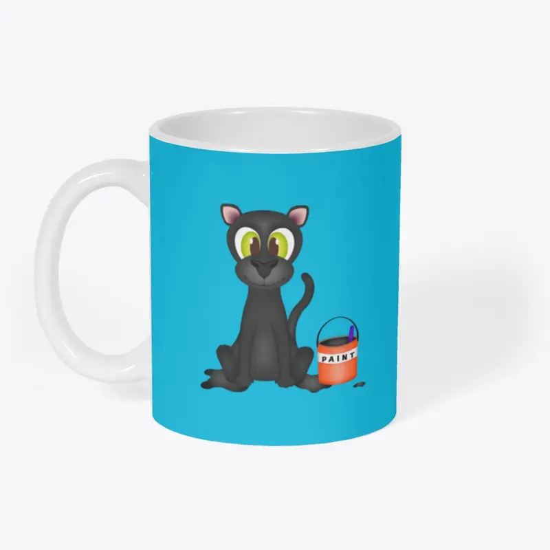 Halloween Leopard Black Cat Mug