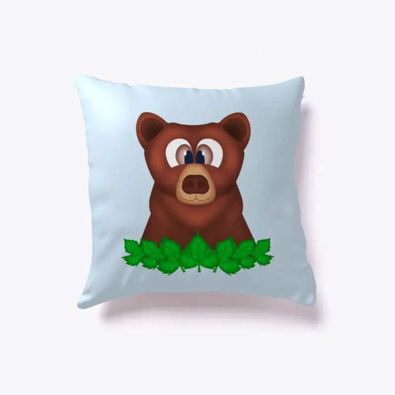 Cute Woodland Bear Indoor Pillow