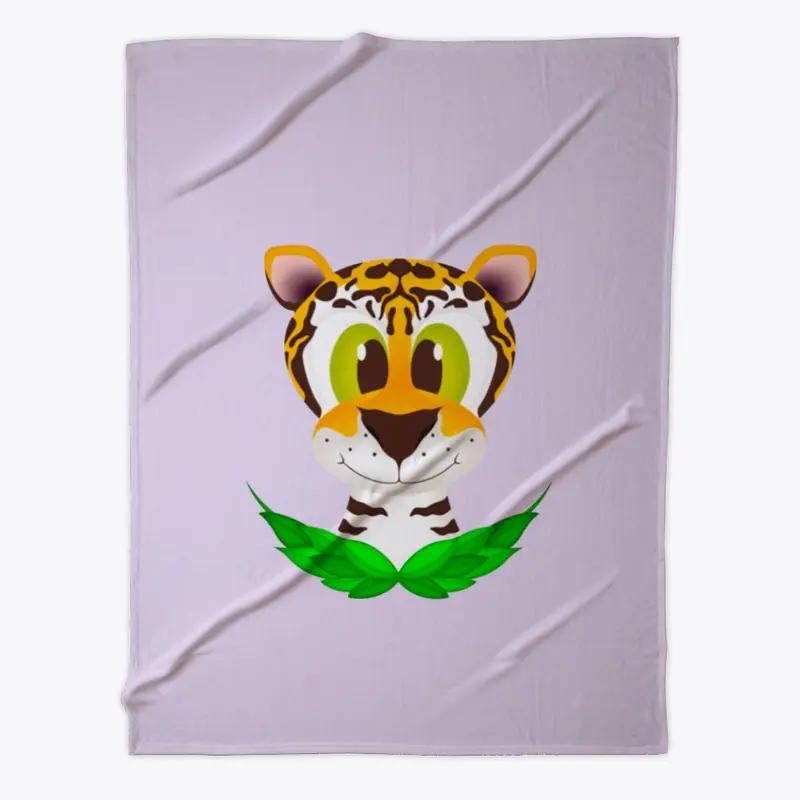 Cute Tiger Fleece Blanket