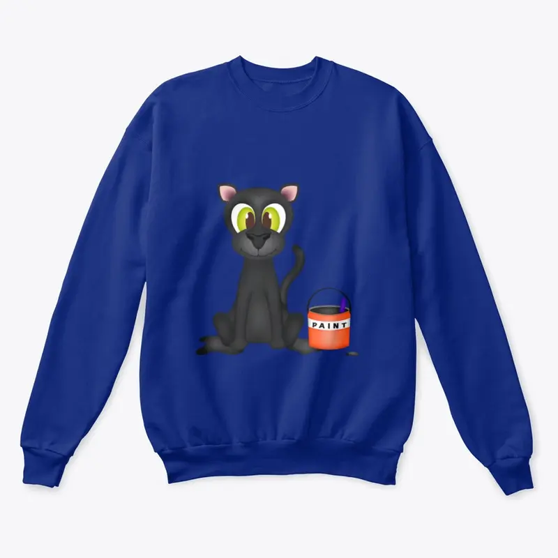 Halloween Leopard Black Cat Sweatshirt