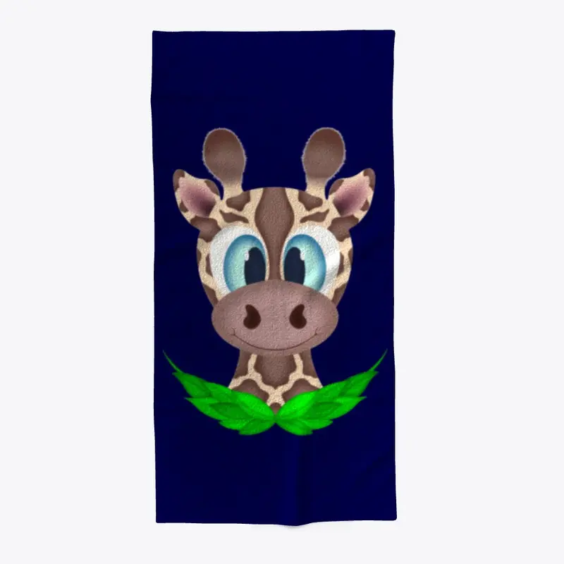 Cute Giraffe Beach Towel