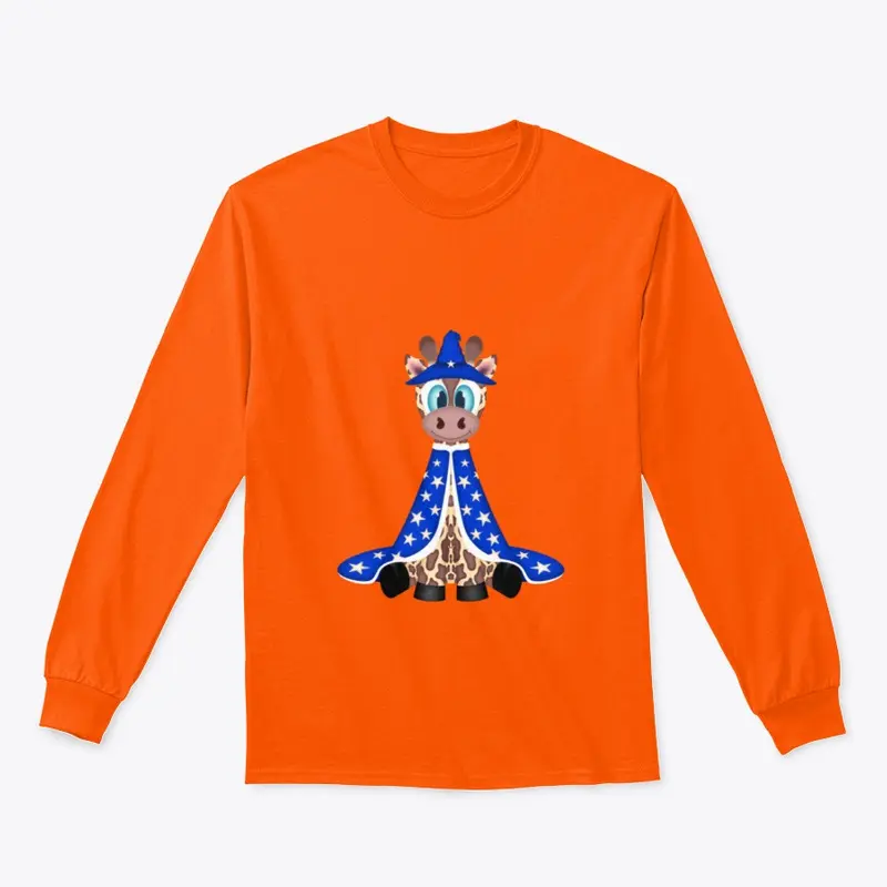 Halloween Giraffe Wizard Sleeve Tee