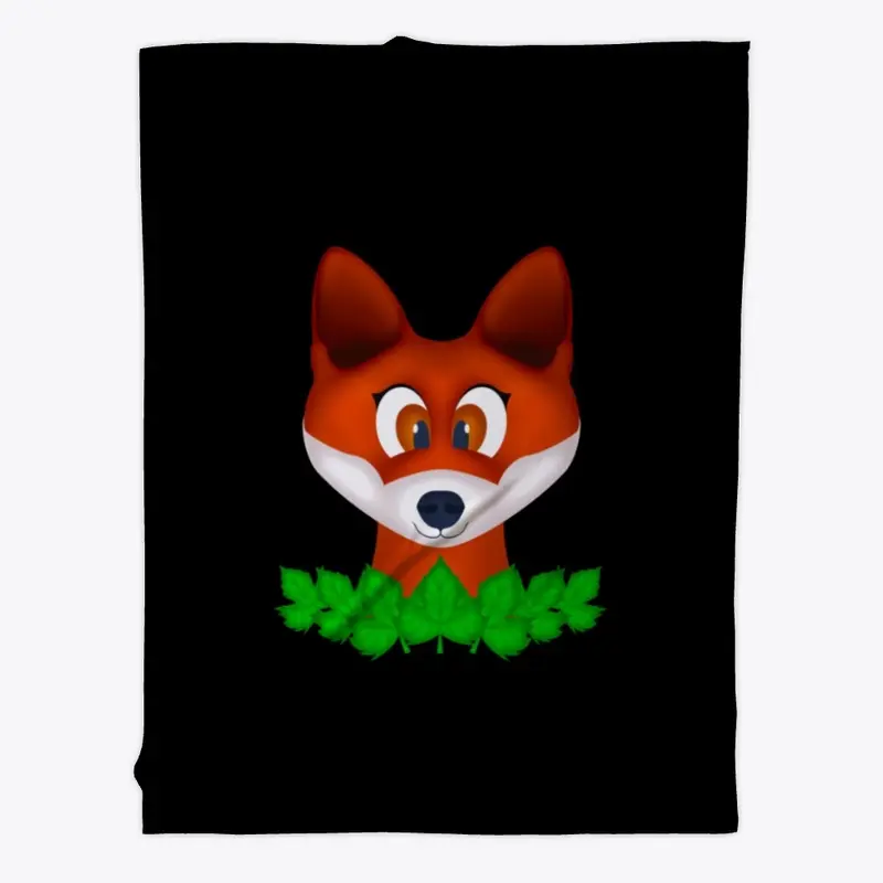 Cute Woodland Fox Fleece Blanket