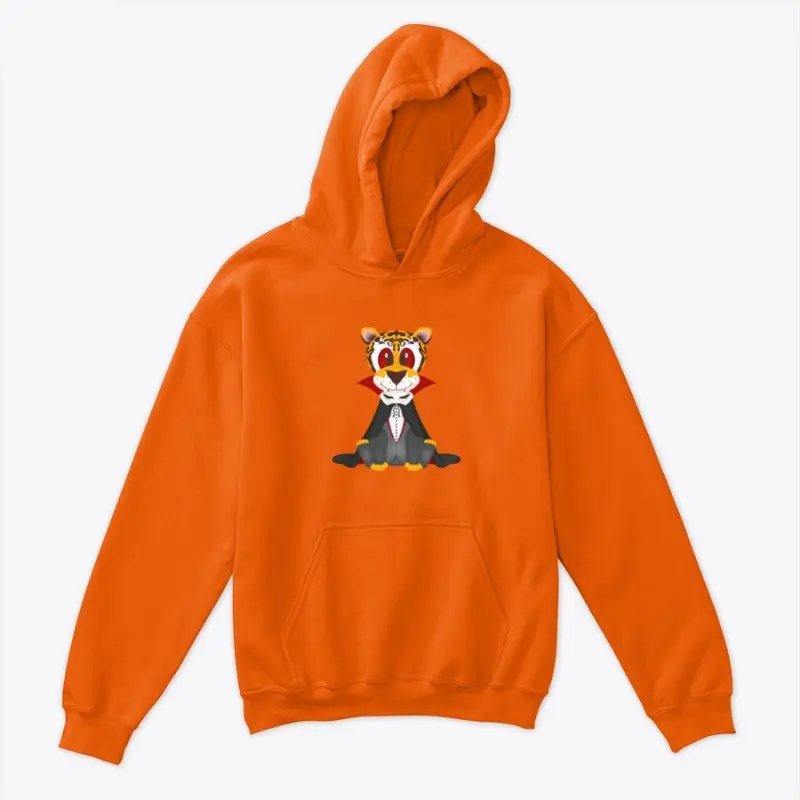 Halloween Tiger Vampire Kids Hoodie