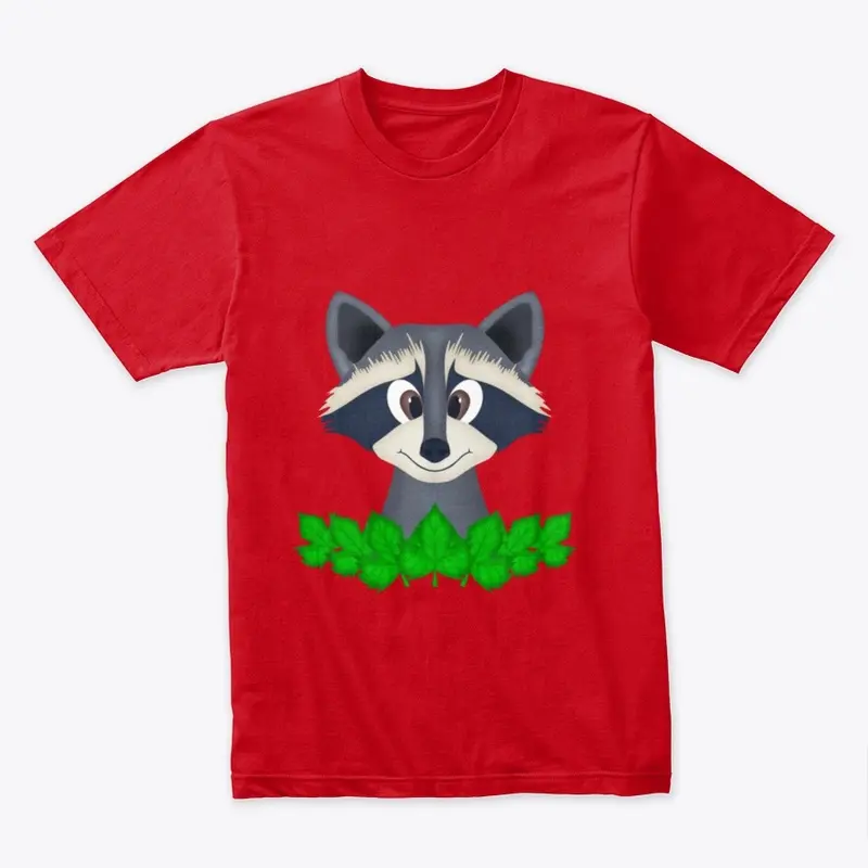 Cute Woodland Racoon Men's Premium Tee