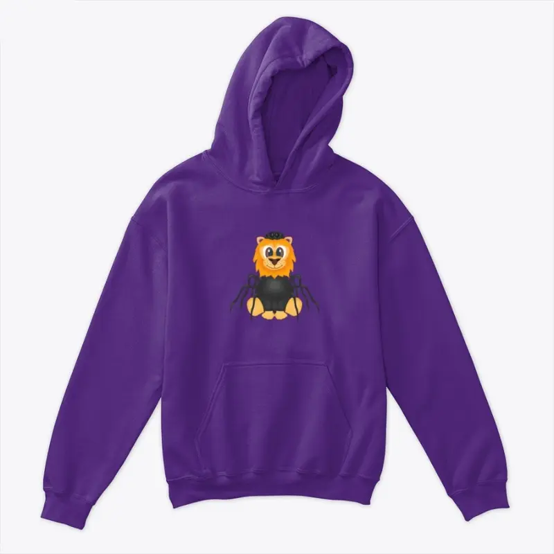 Halloween Lion Spider Kids Hoodie