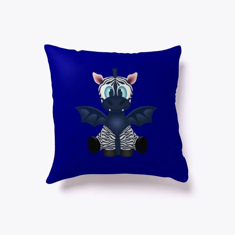 Halloween Zebra Bat Indoor Pillow