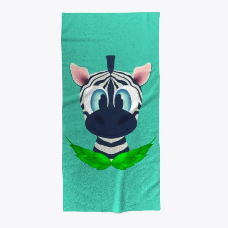 Cute Zebra Beach Towel