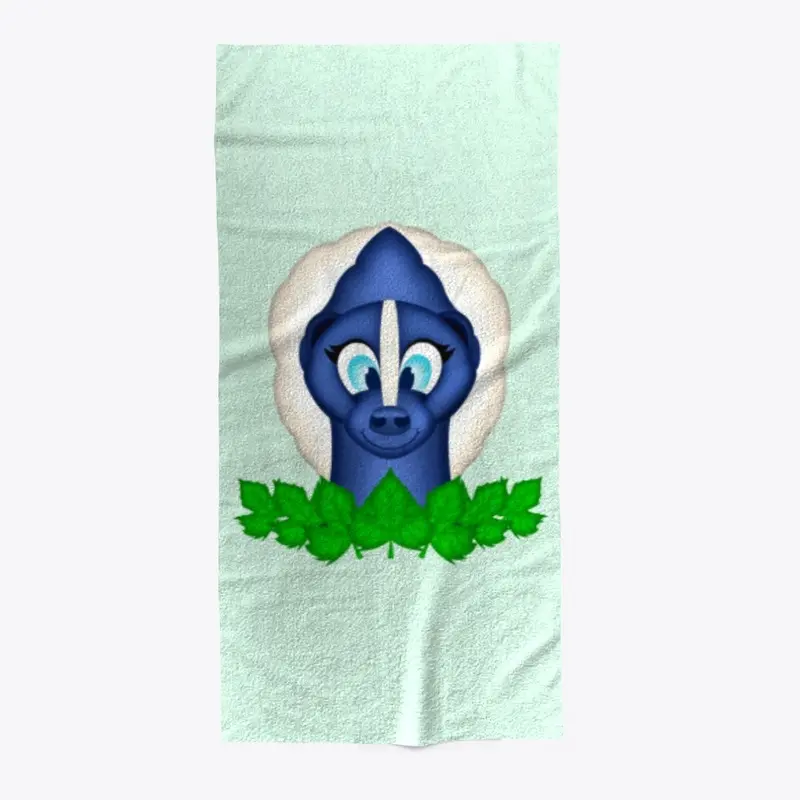 Cute Woodland Skunk Beach Towel