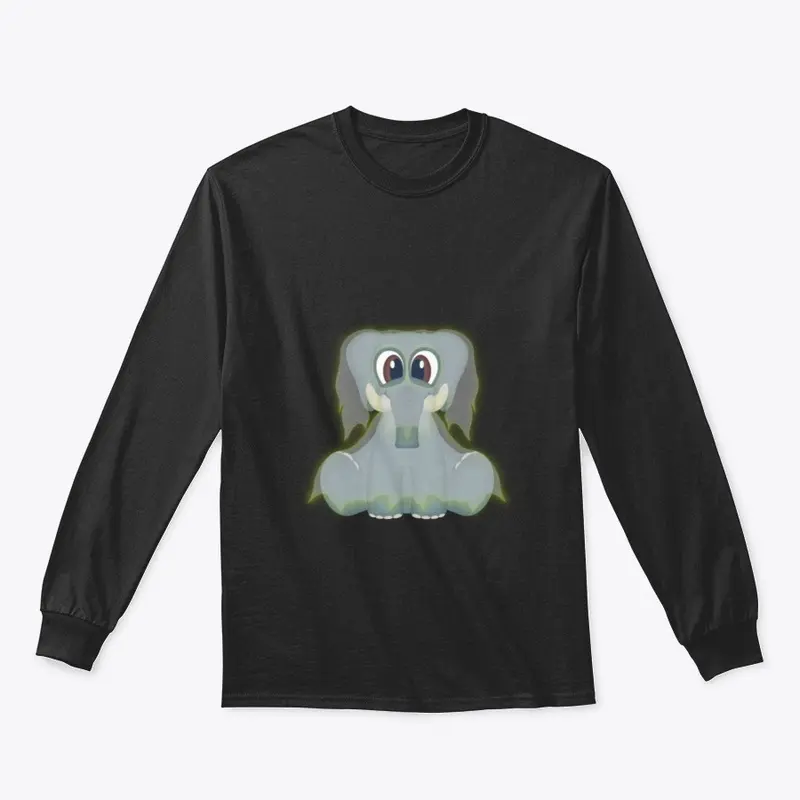 Halloween Elephant Ghost Sleeve Tee