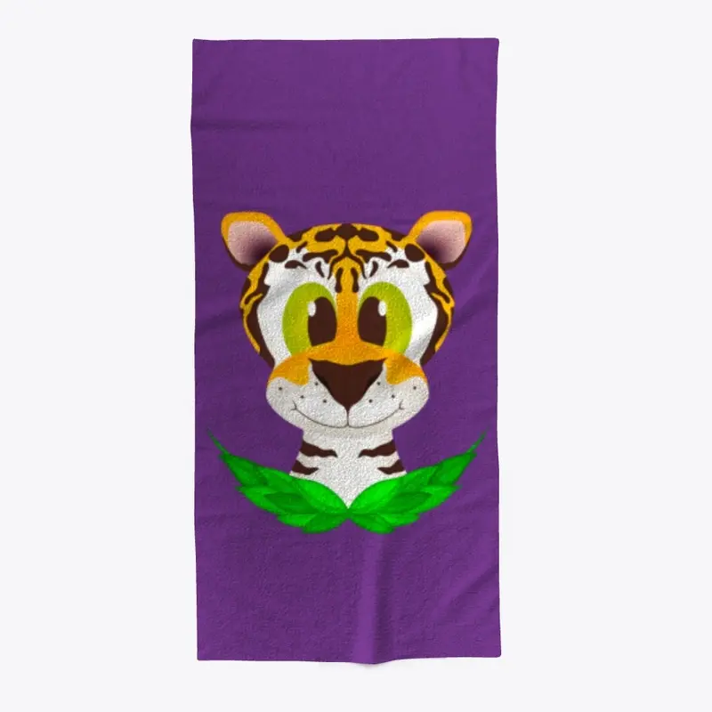 Cute Tiger Beach Towel