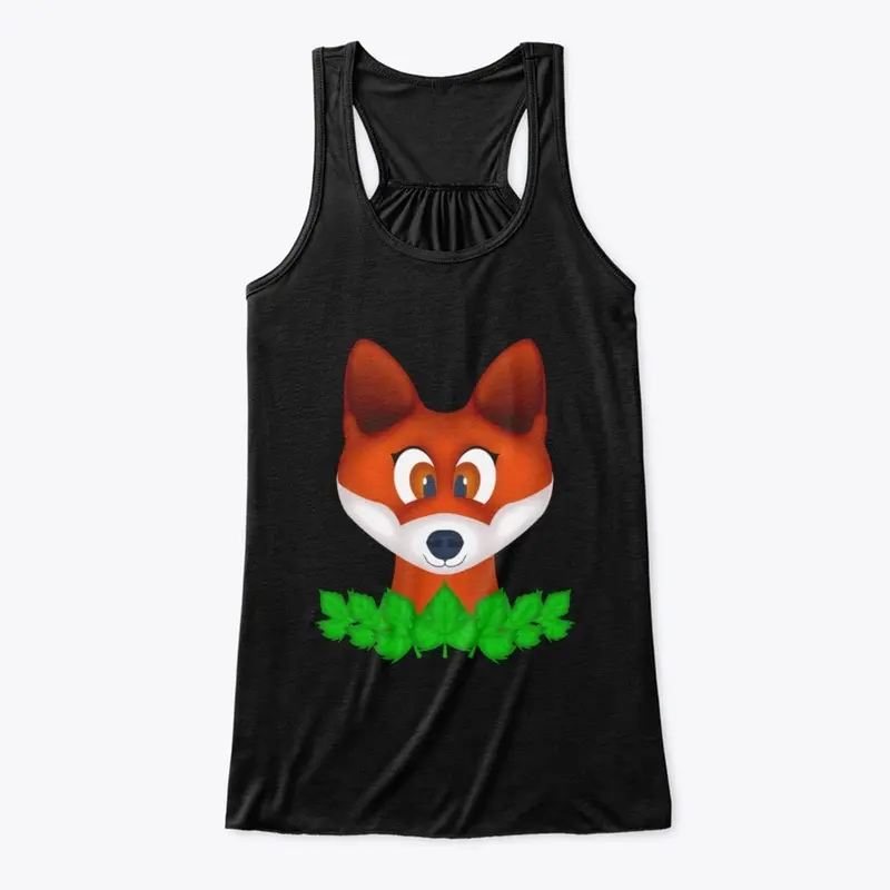 Cute Woodland Fox Flowy Tank Top