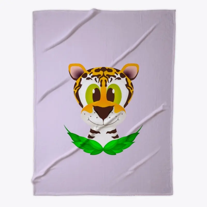 Cute Tiger Fleece Blanket