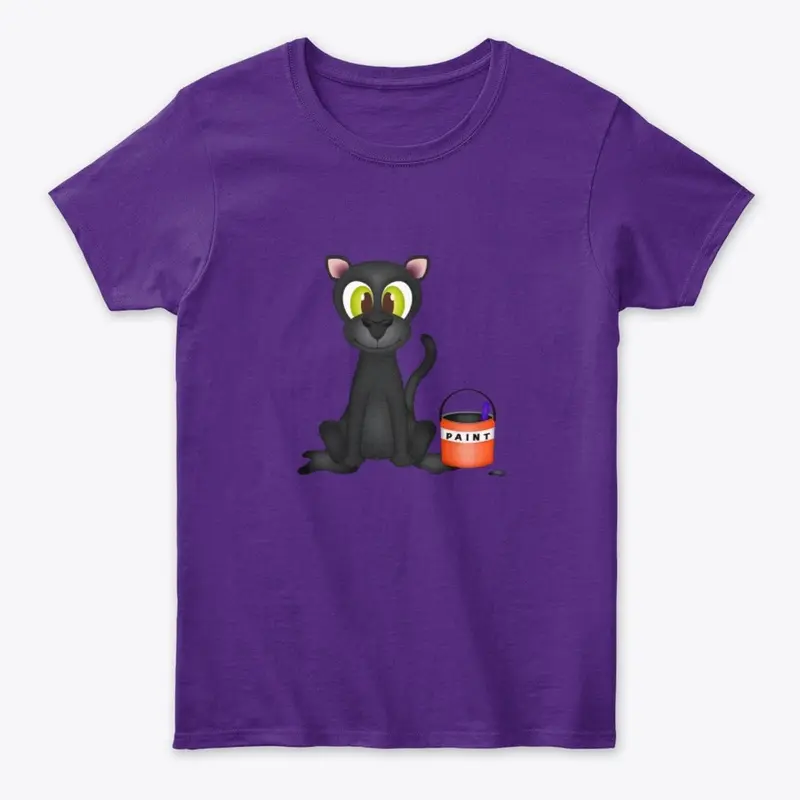 Halloween Leopard Black Cat Women's Tee