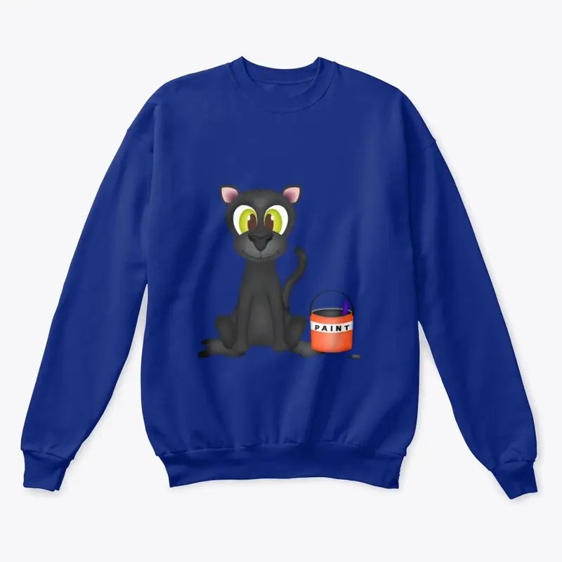 Halloween Leopard Black Cat Sweatshirt