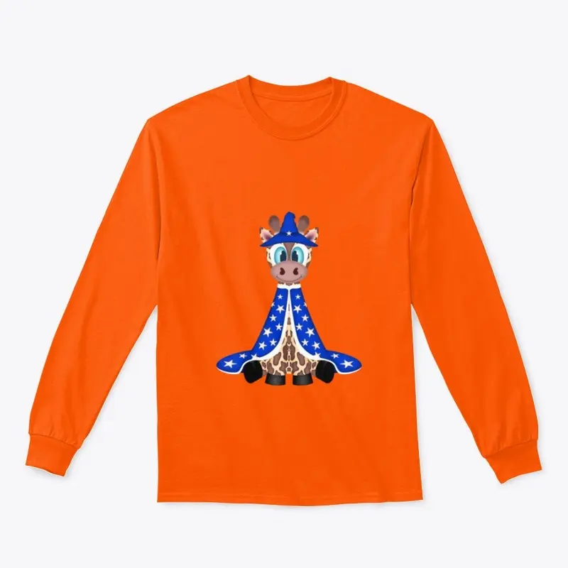 Halloween Giraffe Wizard Sleeve Tee